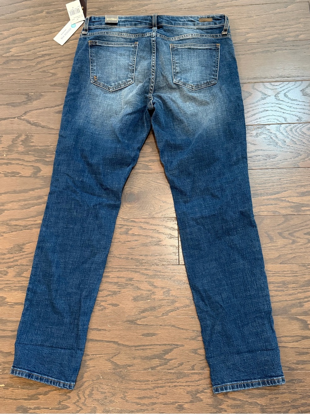 KUT from the Kloth Boyfriend Jeans Distressed Stretch Denim Size 10 NWT - Picture 3 of 10